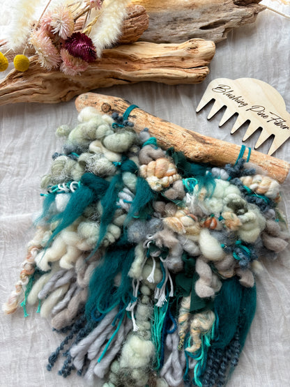 Turquoise Lake Day Woven Wall Hanging