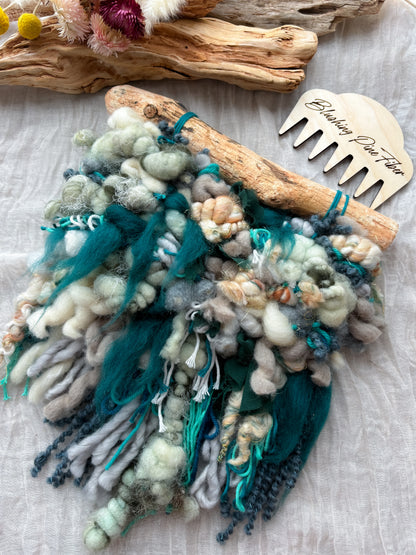 Turquoise Lake Day Woven Wall Hanging