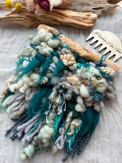 Turquoise Lake Day Woven Wall Hanging